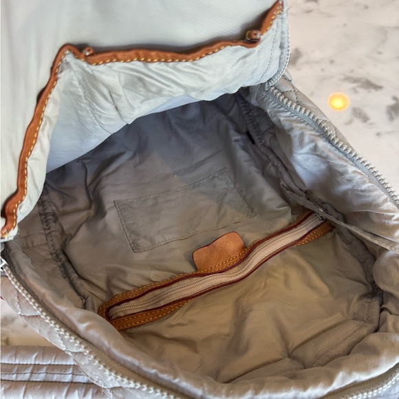 Preowned MZ Wallace Light Gray Quilted Mini Backpack - Picture 7 of 7